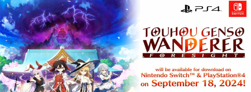 Touhou Genso Wanderer FORESIGHT will soon be available on PS4 and Switch on September 18, 2024